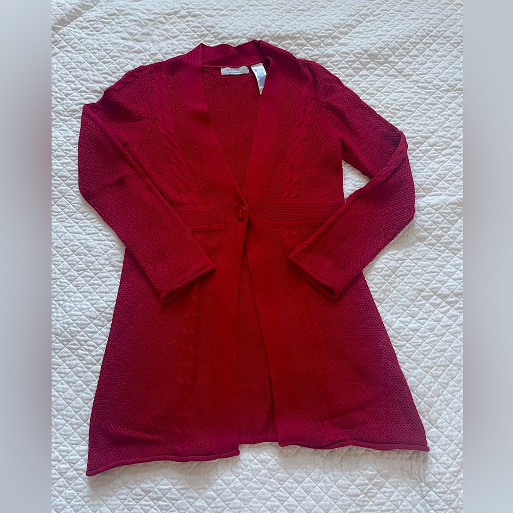 Liz Wear by Liz Claiborne cardigan one button Sweater